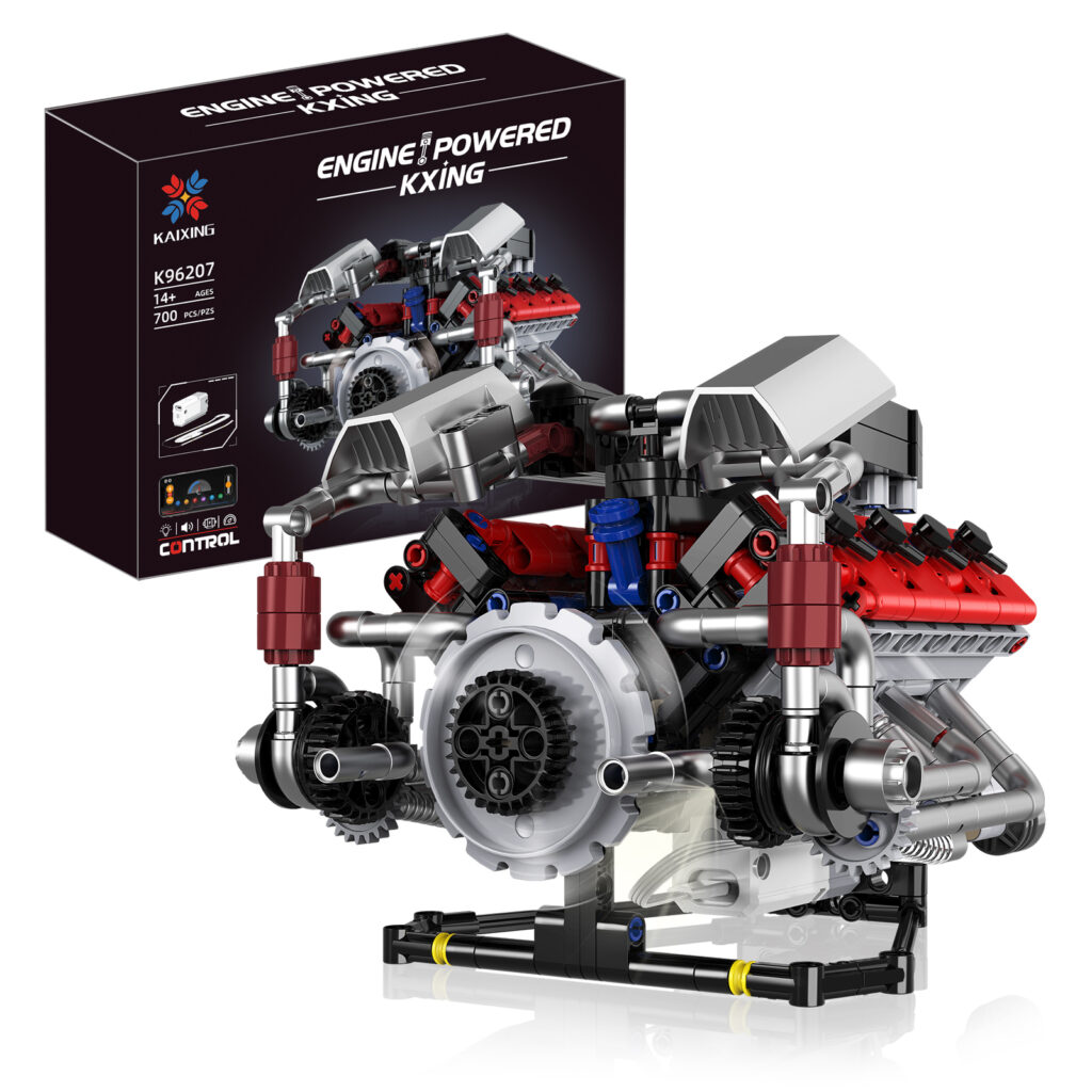 Motor Ferrari F40 LM V8 de bloques K96207 – 700 piezas, luces y app