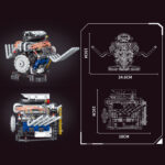 Motor Hellcat V8 de bloques K96202 – 665 piezas, luces y app