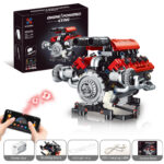 Motor Ferrari F154 V8 de bloques K96203 – 660 piezas, luces y app