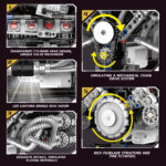 Motor Aston Martin Valkyrie de bloques K96209 – 689 piezas, luces y app
