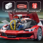 Motor Hellcat V8 de bloques K96202 – 665 piezas, luces y app