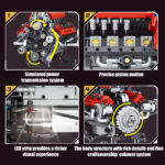 Motor Ferrari F154 V8 de bloques K96203 – 660 piezas, luces y app