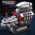 Motor American Muscle Car V8 con transmisión Mould King 10225 – 855 piezas
